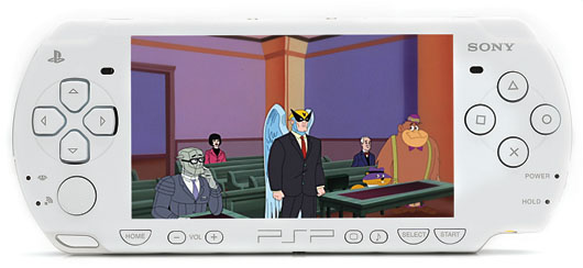 Sony PSP with Harvey Birdman: Attorney at Law