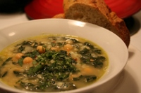 Chickpea and kale soup