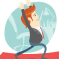 man, yoga mat, exercise
