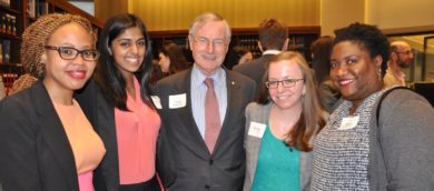 Peter Hogg and students