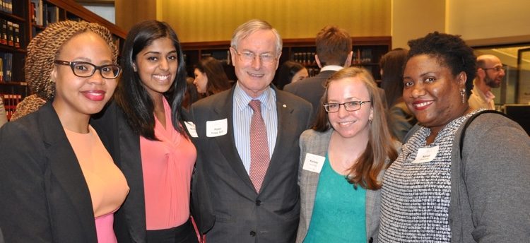 Peter Hogg and students