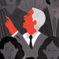 Arguing lawyer illustration