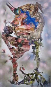 Wangechi Mutu / This You Call Civilization? / 2008, ink on Mylar, 228.6 x 152.4 cm. / Courtesy of the artist and Susanne Vielmetter Los Angeles Projects. Promised gift of George Hartman and Arlene Goldman, Toronto. / Photograph © Bill Orcutt