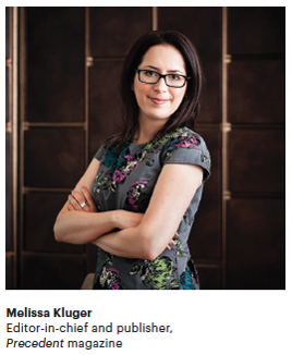 Melissa Kluger, Editor-in-chief and publisher, Precedent magazine