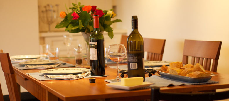 home for dinner, dinner table