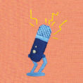 Illustration of a microphone used for podcasting