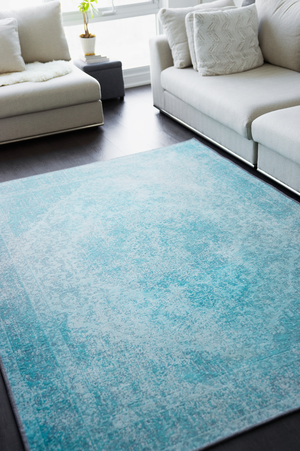 Blue Danish living-room rug