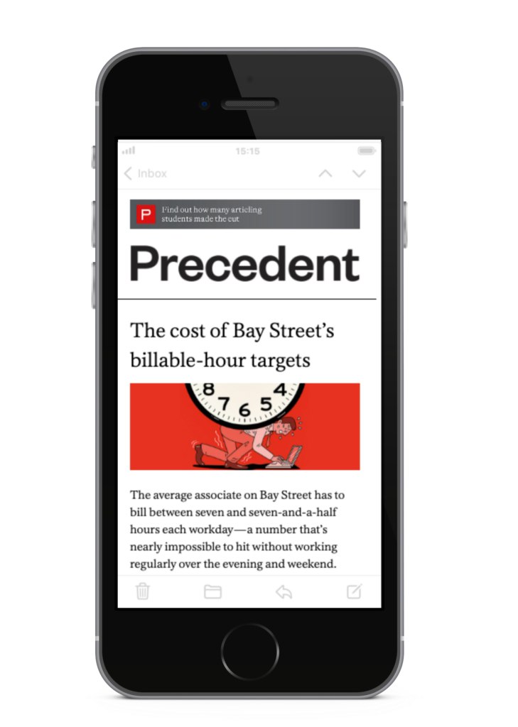 The Precedent Newsletter on Mobile