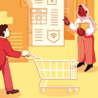 Illustration of lawyers shopping for different plans